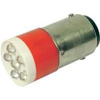 LED bulb BA15d Red 24 Vdc, 24 Vac 1260 mcd CML