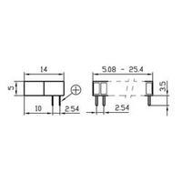 LED linear array 10x Red (L x W x H) 25.4 x 14 x 5 mm Signal Construct ZAEW1030