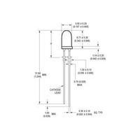 led wired amber circular 5 mm 8100 mcd 15 20 ma 22 v broadcom hlmp el1 ...