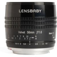 lensbaby velvet 56mm f16 lens fuji x fit black