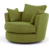 Leon Swivel Love Seat, Basil Green