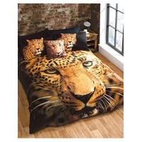 Leopard King Size Duvet Cover and Pillowcase Set