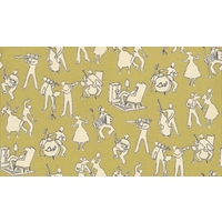 Lewis & Wood Wallpapers Go Cat Go - Absinthe, LW155248