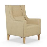 Leven Armchair and Footstool Oatmeal