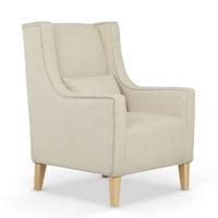 Leven Armchair and Footstool Cream
