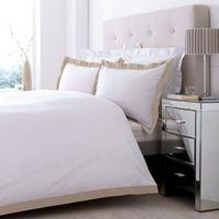 lexington taupe white king size bed cover set