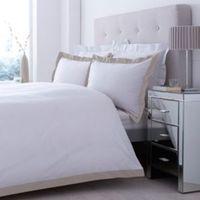 Lexington Taupe & White Double Bed Cover Set
