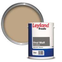 Leyland Trade Pale Beige Smooth Matt Emulsion Paint 5L