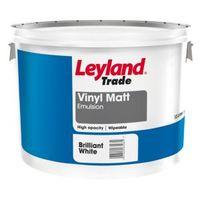 Leyland Trade Brilliant White Matt Emulsion Paint 10L
