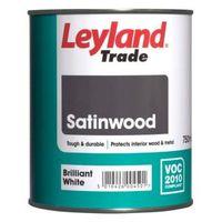 Leyland Trade Interior Brilliant White Satinwood Wood & Metal Paint 750ml Tin