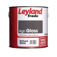 Leyland Trade Interior & Exterior Brilliant White Gloss Wood & Metal Paint 2.5L