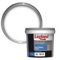 Leyland Trade White Mid Sheen Anti Damp Paint 5L