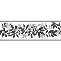 Leaf Trail Black & Silver Border