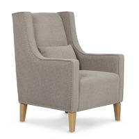 Leven Armchair and Footstool Silver