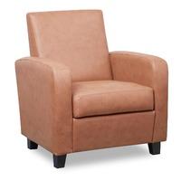 lennon vintage brown faux leather armchair