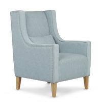 leven armchair and footstool duck egg