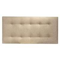 Lexi Upholstered Headboard Hessian Chocolate Single