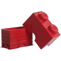 lego storage box 1 x 2 red