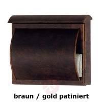 Letterbox TORES brown / gold patinated