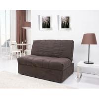 leader lifestyle midori chocolate brown fabric sofa bed