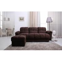 Leader Lifestyle Cate Brown Ottoman Fabric Sofa Bed with Storage