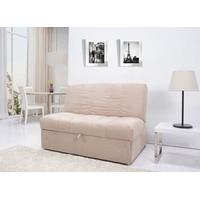 leader lifestyle midori latte brown fabric sofa bed