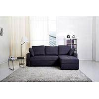Leader Lifestyle Casablanca Grey Pebble Fabric Platform Sofa Bed with Storage