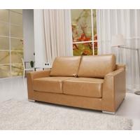 Leader Lifestyle Paris Brown Mustard Leather Sofa Bed