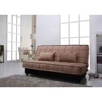 Leader Lifestyle Yoko Brown Velvet Elegant Fabric Sofa Bed with Removable Cover and Storage