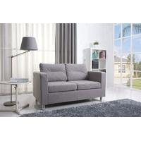 leader lifestyle star grey versatile peppered 2 seater fabric sofa