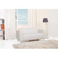 Leader Lifestyle Hans White Luxury 2 Seater Faux Leather Sofa