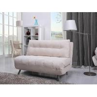 leader lifestyle romeo white ivory fabric sofa bed