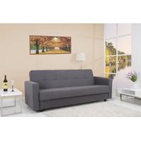 Leader Lifestyle Jensen Willow Grey Fabric Sofa Bed with Storage