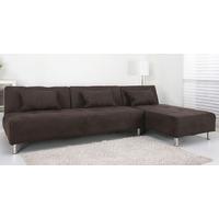 Leader Lifestyle Maison Chocolate Brown Large Platform Fabric Sofa Bed