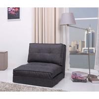 leader lifestyle leveson grey denim pebble fabric chair bed