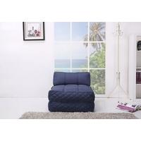 Leader Lifestyle Big Chill Blue Modern Fabric Futon Chair Bed