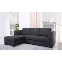 Leader Lifestyle Stockholm Grey with Interchanging Chaise Charcoal Fabric Corner Sofa