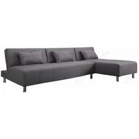 leader lifestyle maison pearl grey fabric large platform sofa bed