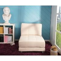 Leader Lifestyle Rita Beige Fabric Futon Chair Bed