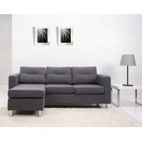 Leader Lifestyle Osaka Willow Grey Fabric Chaise Sofa