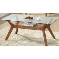 Legacy Walnut Glass Top Coffee Table