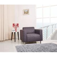 leader lifestyle hans modern grey pebble fabric armchair