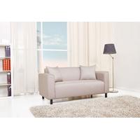 leader lifestyle dobin beige elegant barley 2 seater fabric sofa