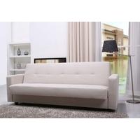 Leader Lifestyle Jensen Beige with Storage Decadent Fabric Sofa Bed