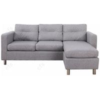 leader lifestyle osaka peppered grey fabric chaise sofa