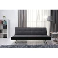 Leader Lifestyle Rialto Grey Modern Pebble Fabric Futon Sofa Bed