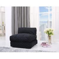 Leader Lifestyle Big Black Chill Jet Fabric Futon Chair Bed