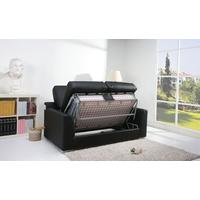 Leader Lifestyle Paris Black Luxurious Faux Leather Sofa Bed