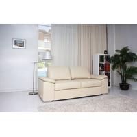 leader lifestyle nova design cream 2 seater luxurious bonded leather s ...