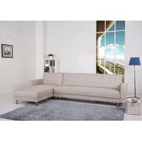 Leader Lifestyle Spencer Latte Brown Corner Sofa Bed with Interchanging Chaise